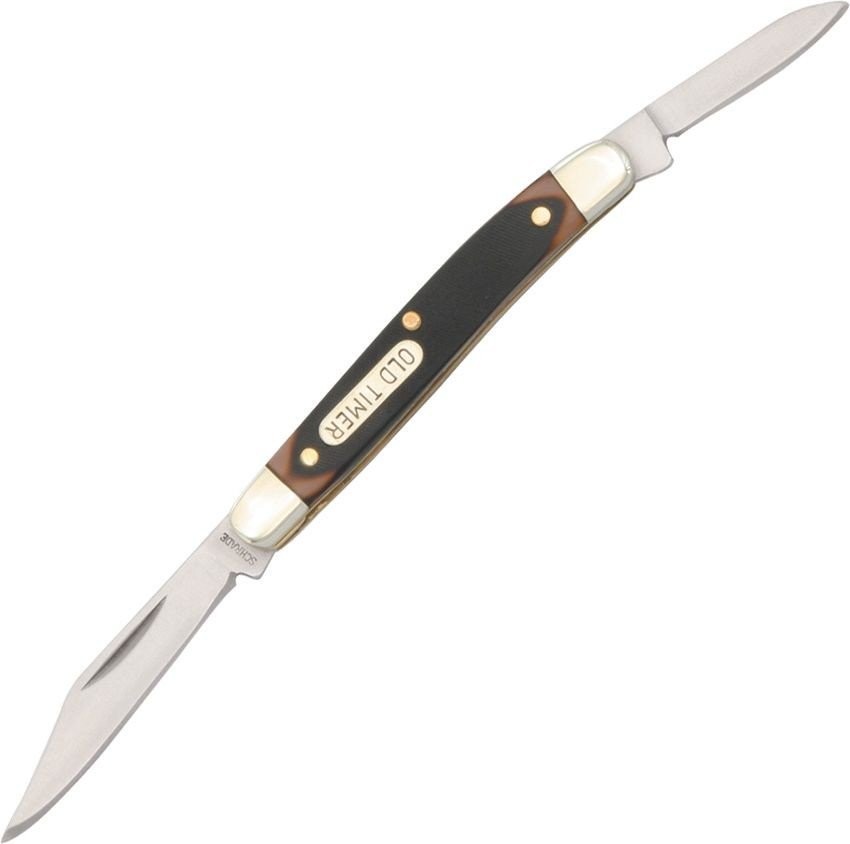Schrade Old Timer Saw Cut Minuteman 2 Blade Folding Pocket Knife - 44356001793