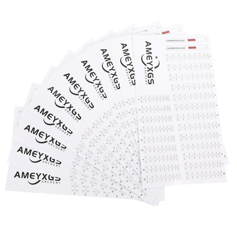 Target Practice 10PCS Extended Range Replacement Sight Tape Yardage Tapes PVC