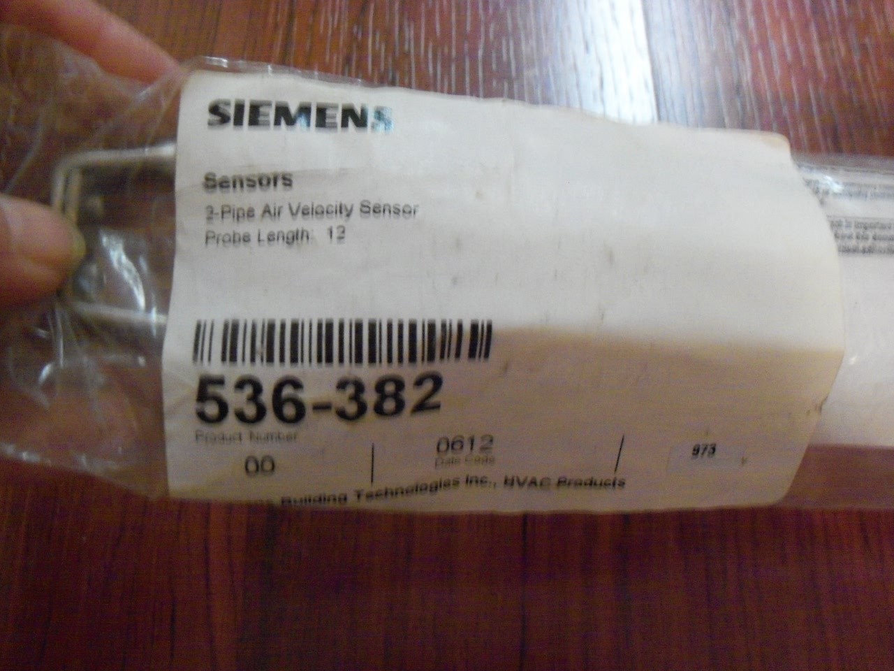 SIEMENS 536-382 2-PIPE AIR VELOCITY SENSOR - NEW