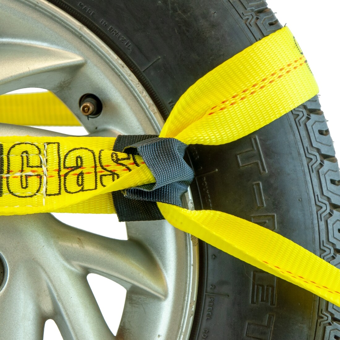 VULCAN 8-Point Roll Back Car Tie Down Kit - Snap Hooks On Both Ends, 4 Pack