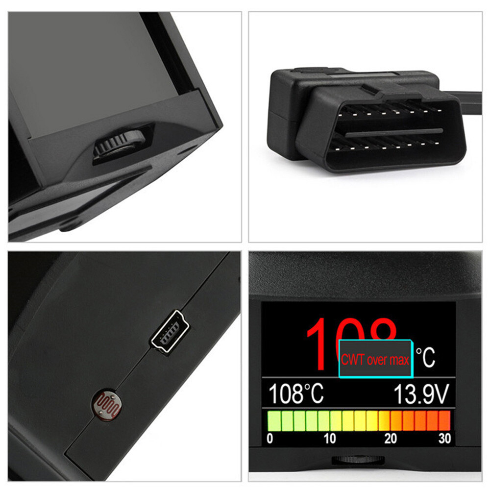 ANCEL A202 Car Computer Display Speed Fuel Consumption Temperature Gauge Battery