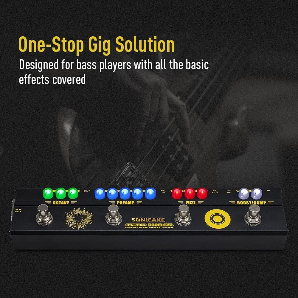 Bass Pedal with Compressor, Boost & Fuzz