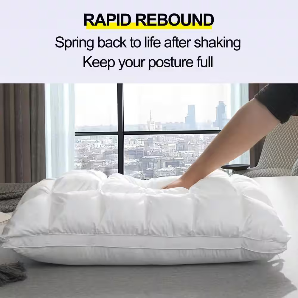 Soft Pillows Standard for Sleeping, Support Bed Pillows, Fluffy down Alternative