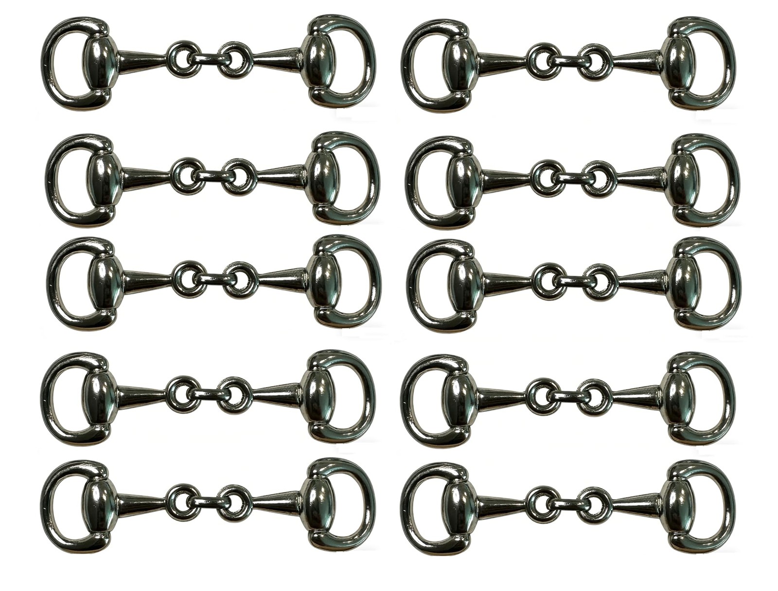 10PCS Medium Equestrian Snaffle Bits for DIY Crafts and Jewelry Making