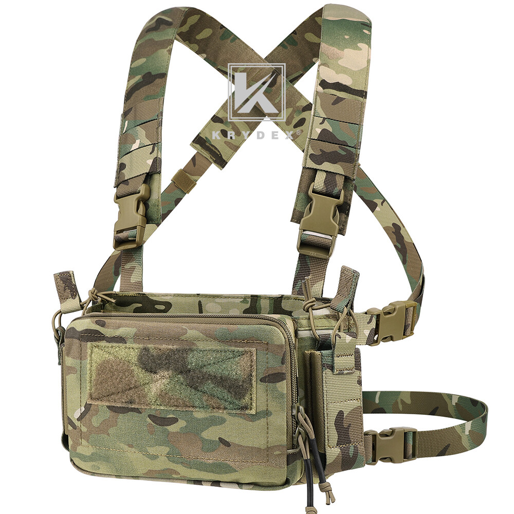KRYDEX D3CR Chest Rig Harness Mag Pouches & D3 Flatpack Backpack MOLLE Rucksack