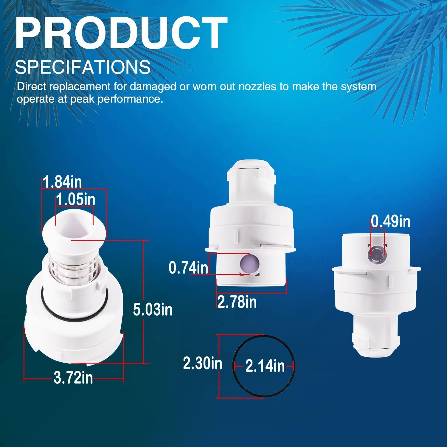 for Paramount PCC2000 Rotating PopUp Head Nozzel for PCC 2000 in-Floor System