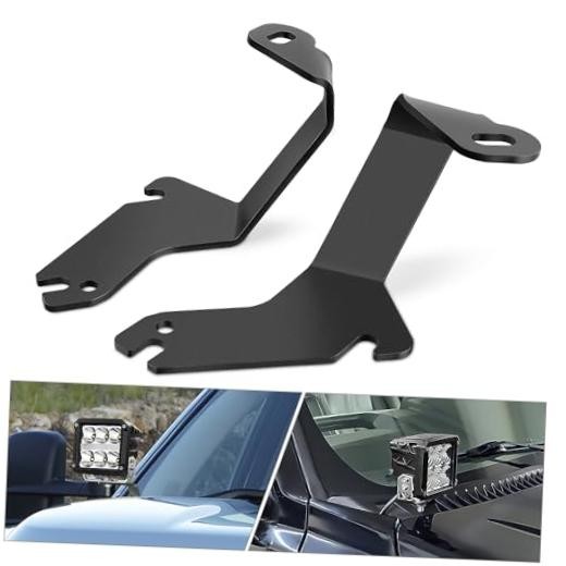 Ditch Light Brackets Hood Hinges Mount Bracket Kit for For Chevy/GMC 1999-2006