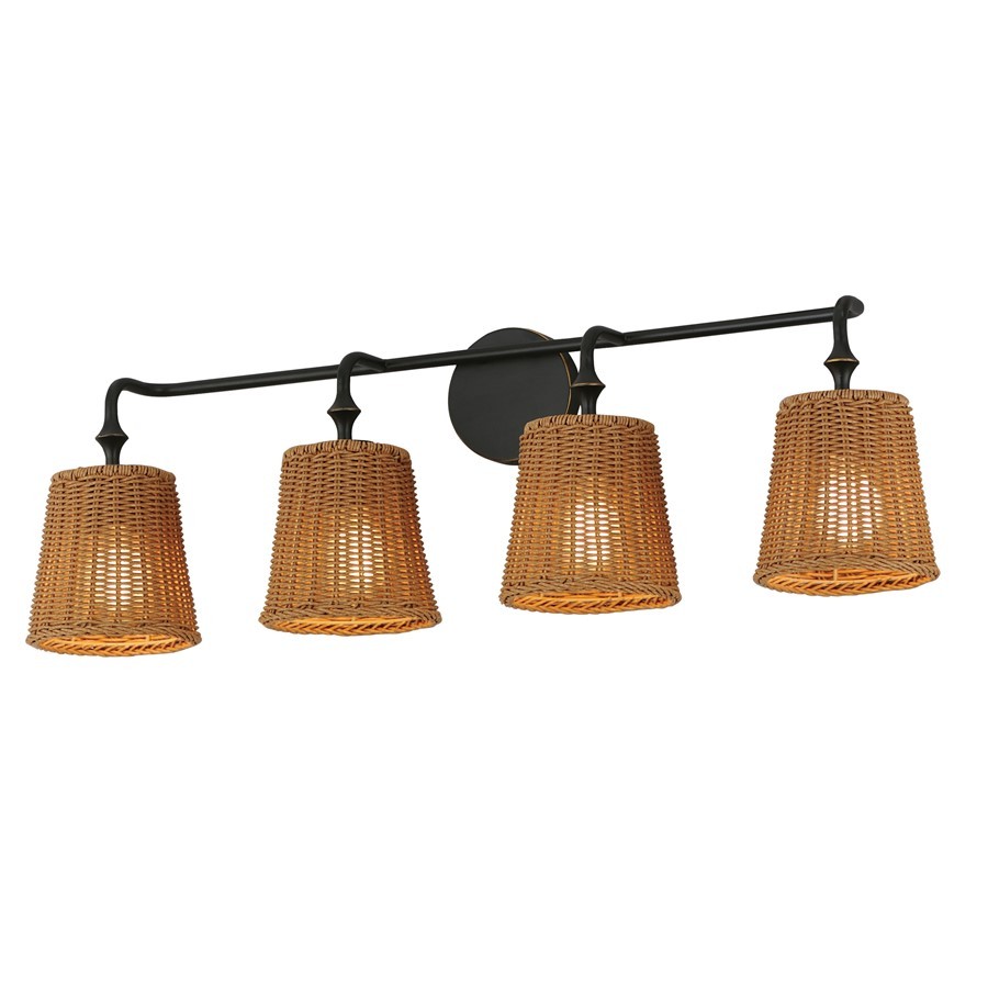 Maxim Lighting Baja 4 Light Bath Vanity, Dark Bronze - 21484NADBZ
