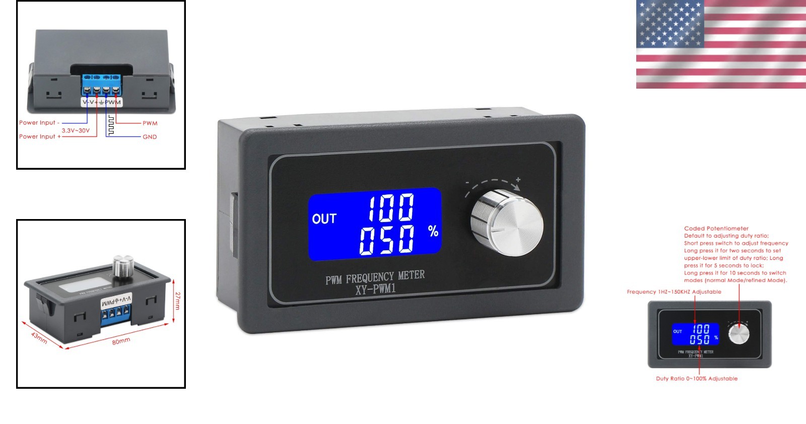 PWM Function Signal Generator Module 1Hz-150kHz for Precise Electronics Work