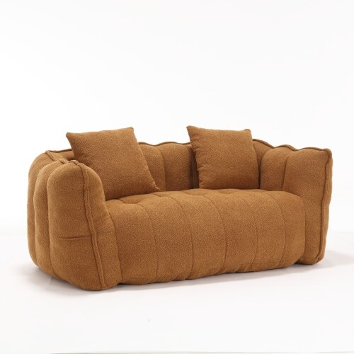 Bean Bag Sofa with high resilience foam core Bean Bag Chair for 2 people Yellow