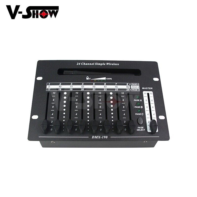 V-Show 1pc 24CH Battery Wireless DMX Simple Controller For Battery Powered Light