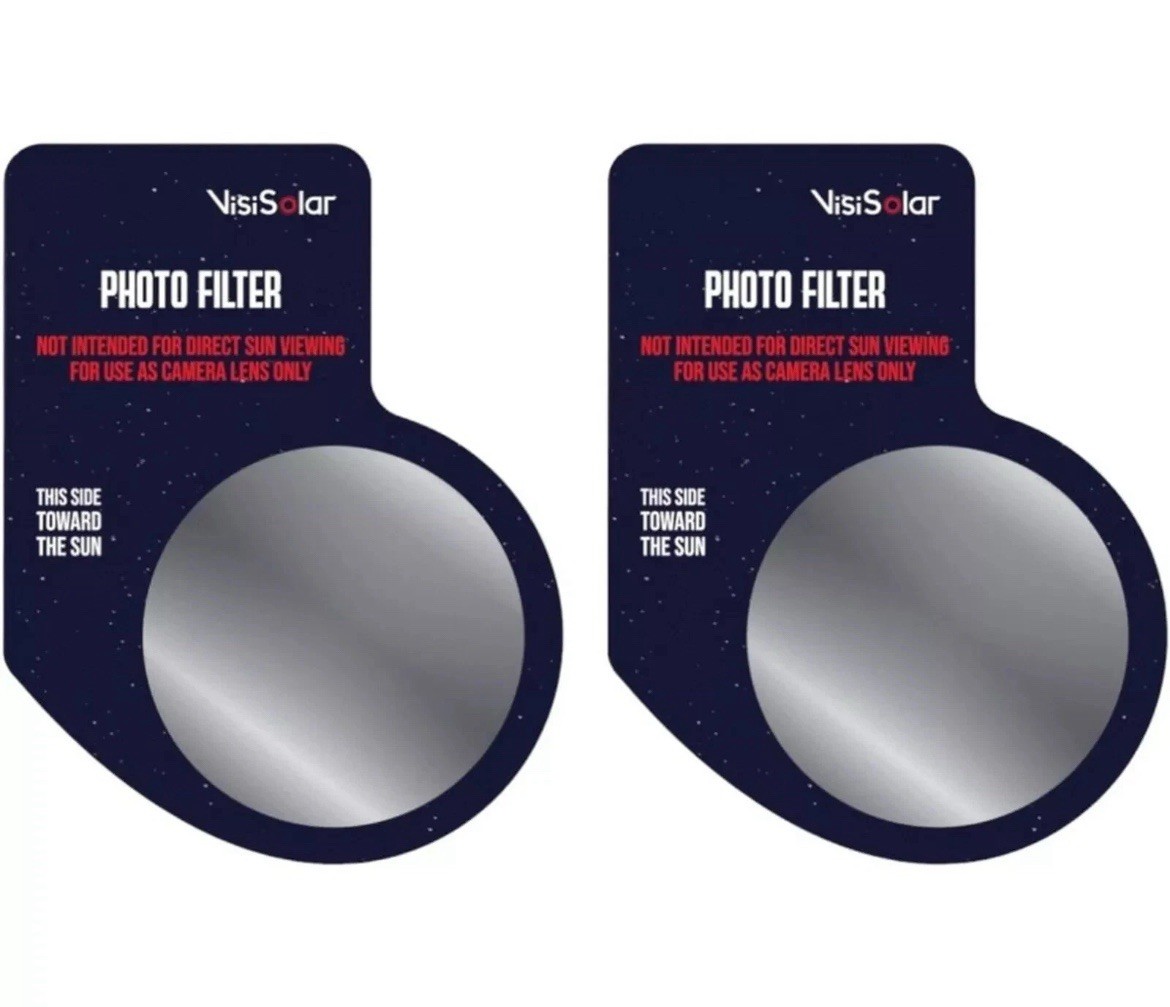 5 PACK VISISOLAR Solar Eclipse Smartphone Photo Filter  Nasa Approved ISO