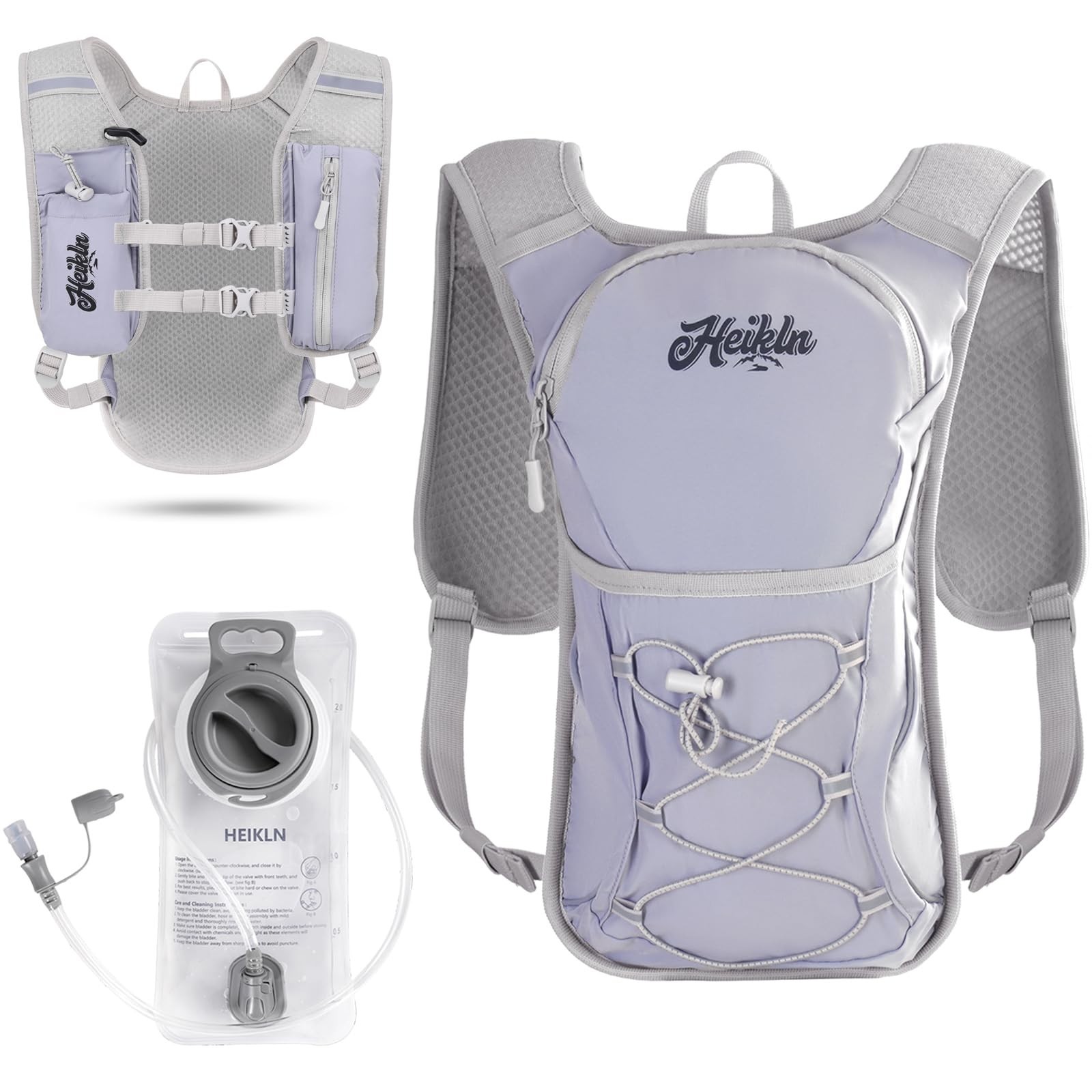 Hydration Backpack,Lightweight Water Backpack with 2L Water Bladder Running H...