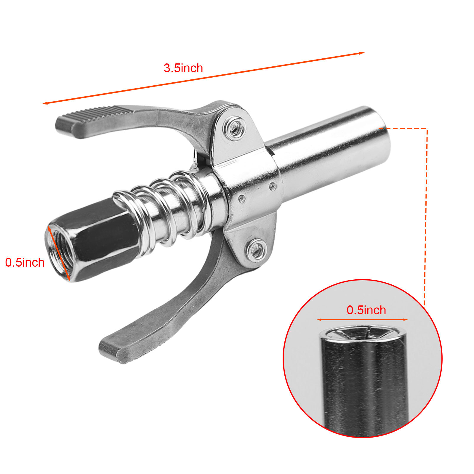 10000PSI Grease Gun Coupler Quick Release Lock Oil Injection Nozzle Professional