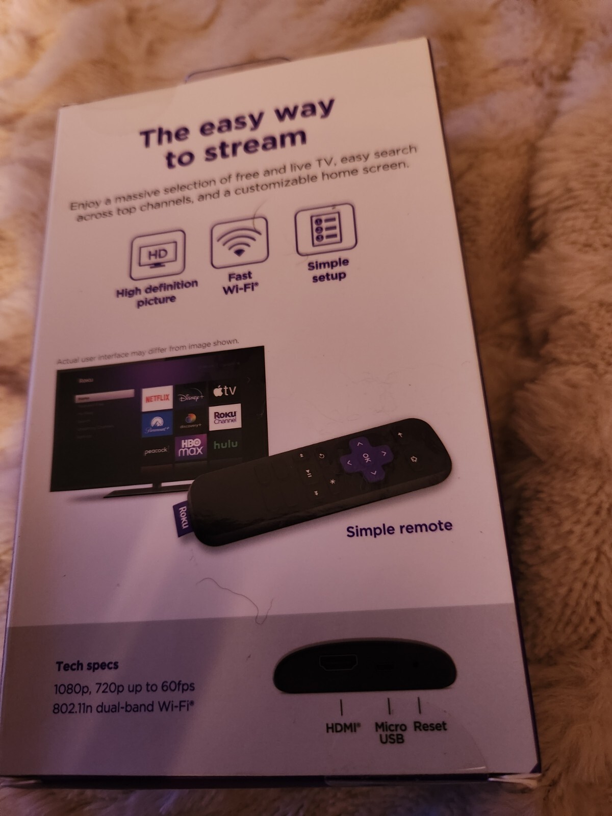 Roku Express HD Streaming Made EasyCable Remote Black (3960R) NIB