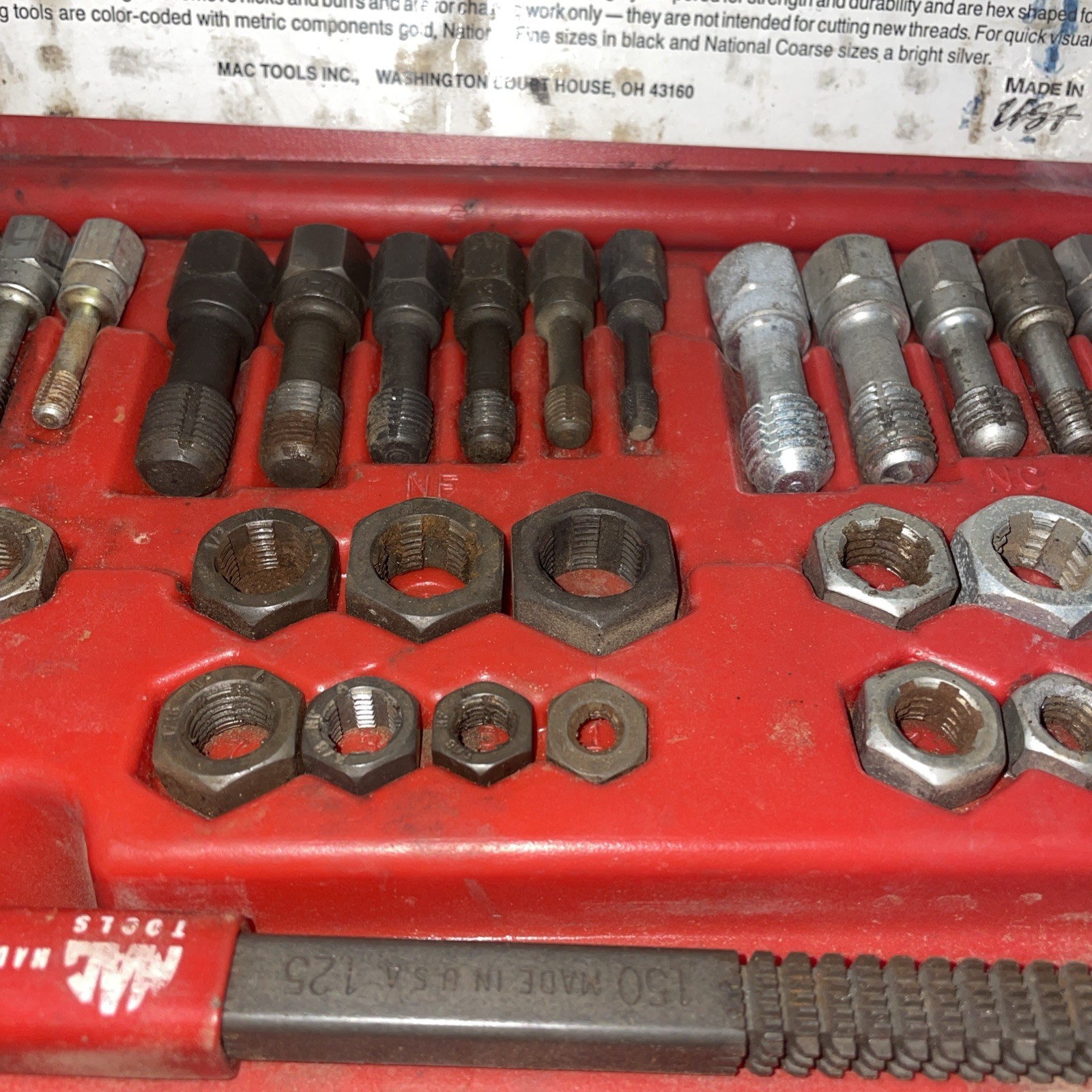 Mac Tools TRCOMBO 40-Piece Rethreading Set Made In USA