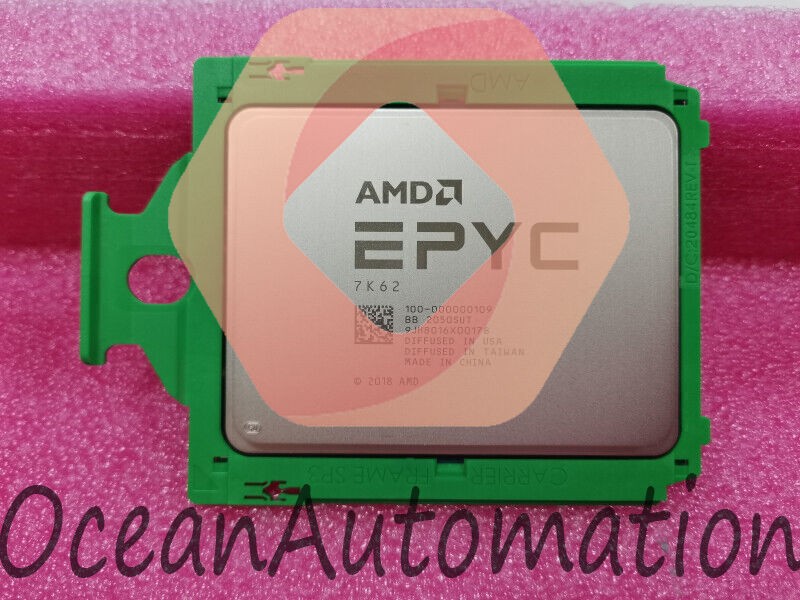 New AMD EPYC 7K62 100-000000109 CPU 48 Cores 96 Threads Base 2.6GHz Up to 3.3GHz