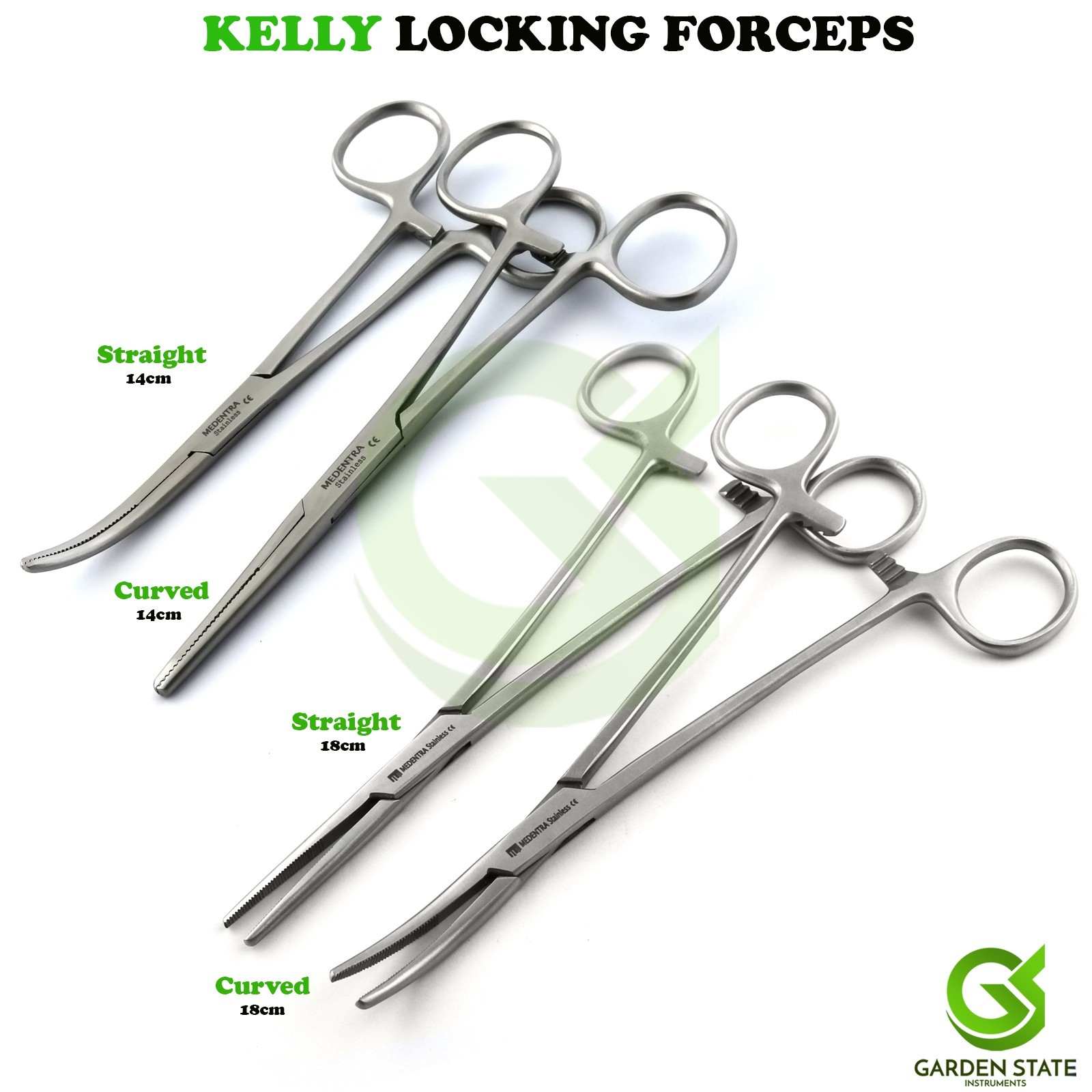 Kelly Hemostat Forceps Curved Locking Clamp Surgical Dental pinzas hemostaticas