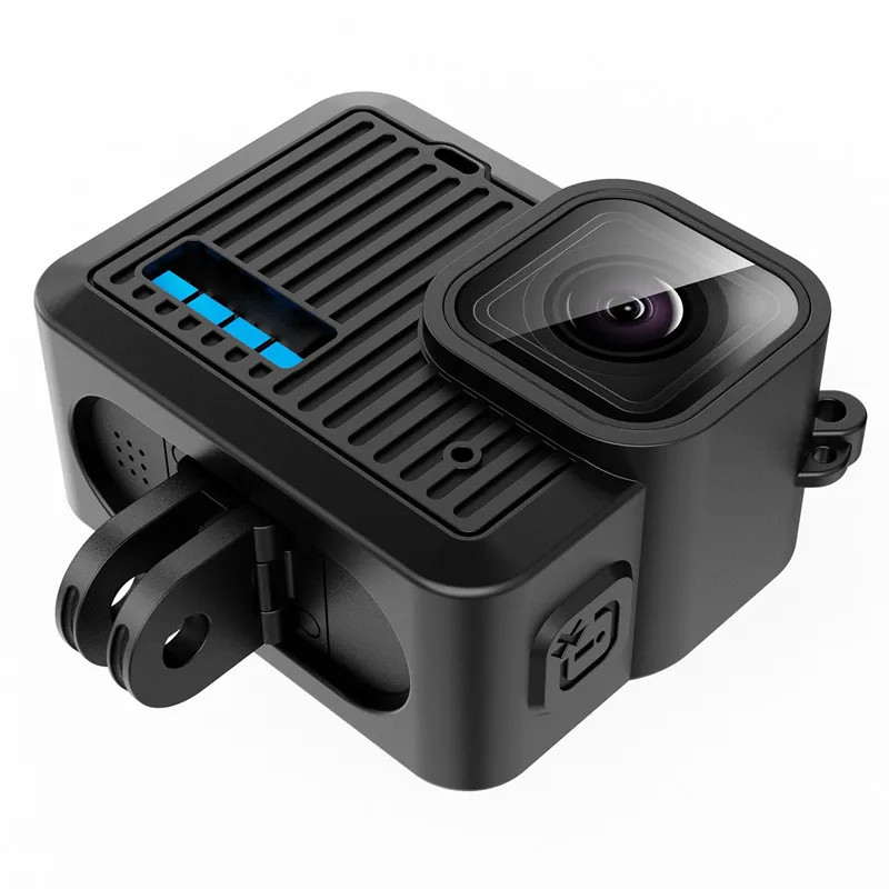 For GoPro HERO 4K Camera Silicone Black Protective Case W/Side Interface Cover