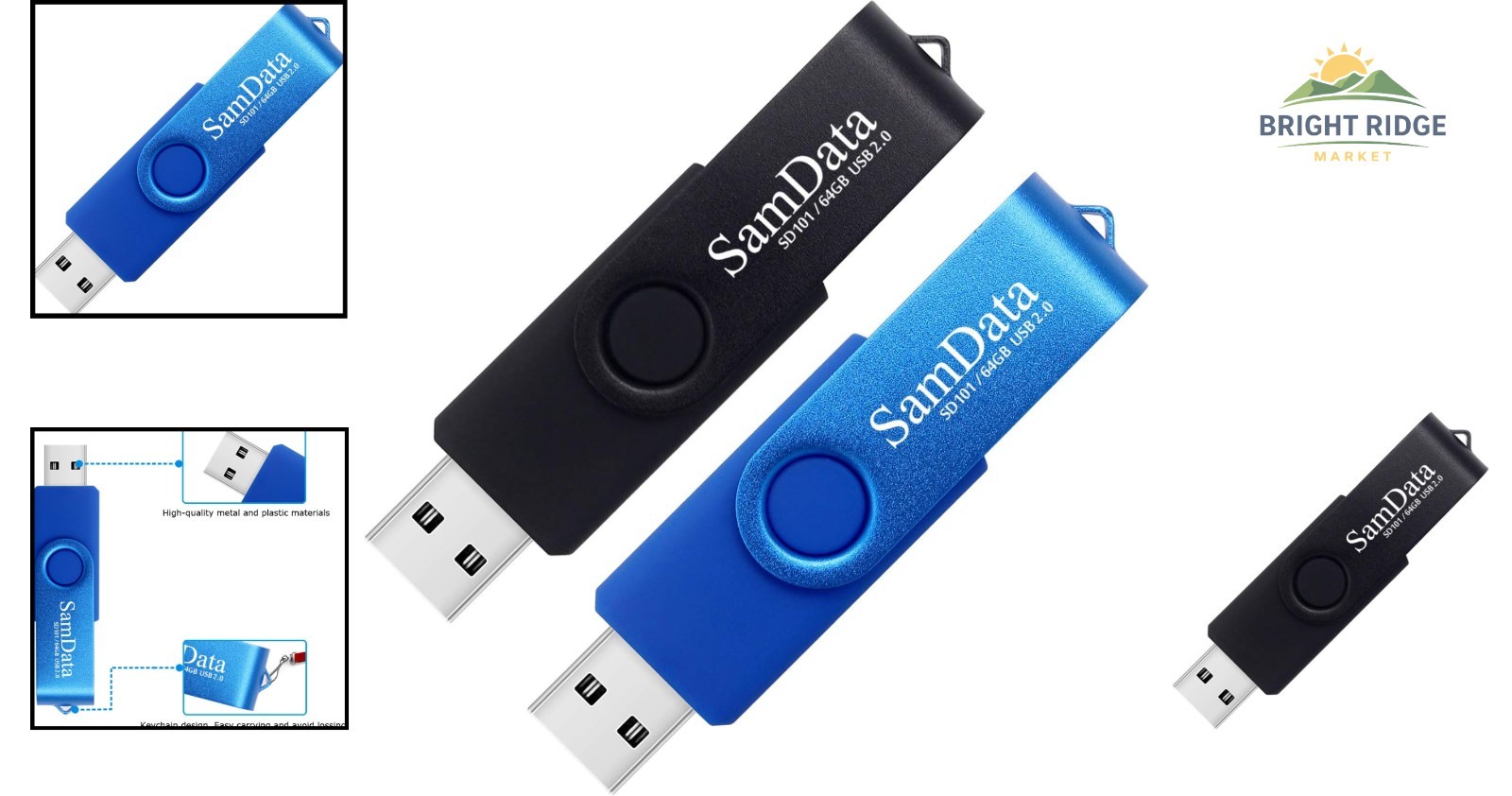 Durable USB Flash Drives 64GB with Unique Colors for Easy Content Organization