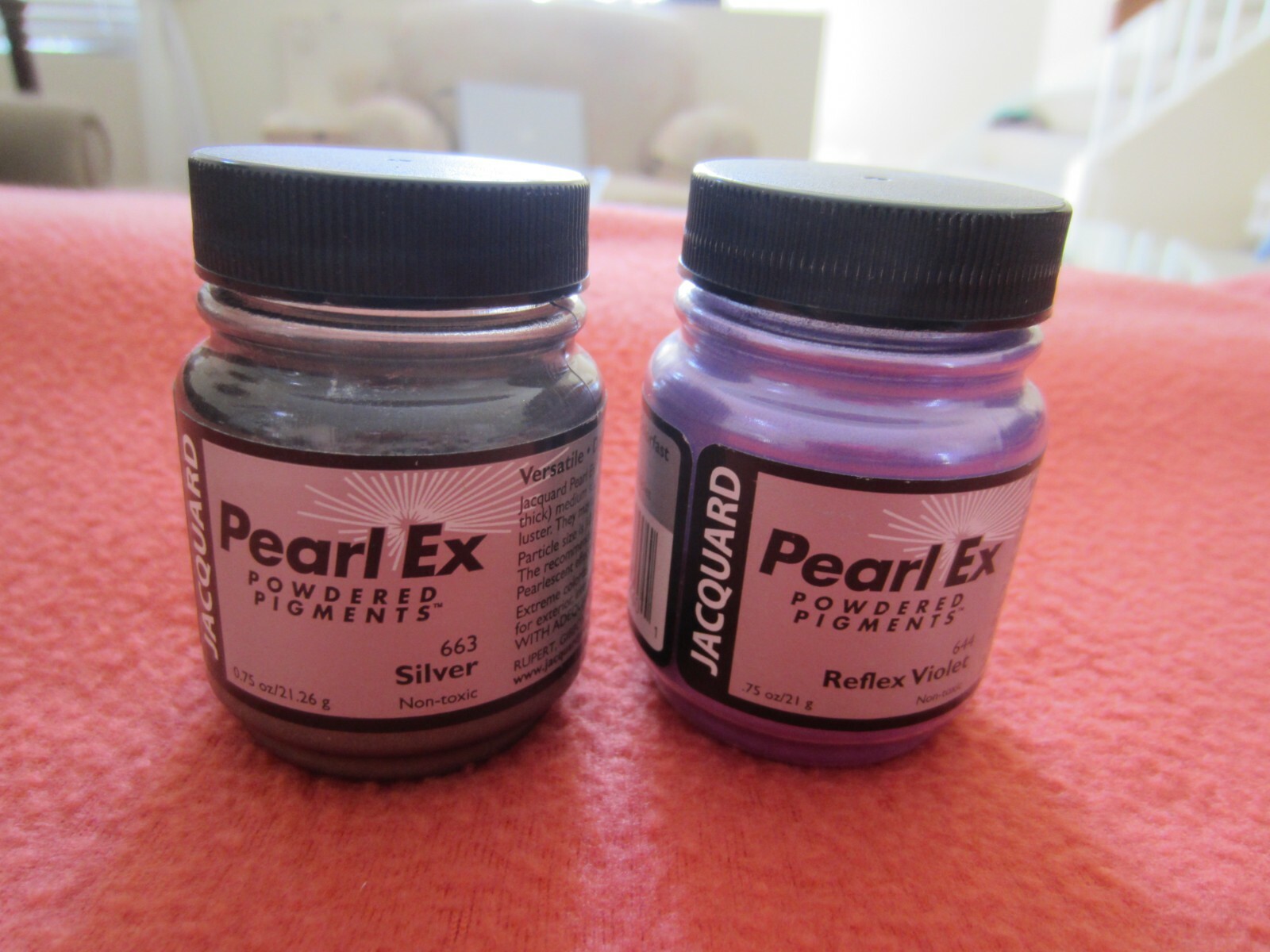 Lof of 2 of Jacquard Pearl Ex Powdered Pigment Opened Used Very Little Only