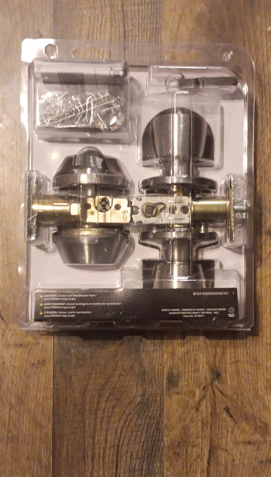 ProSource Combination Entry Lockset Satin Silver Keyed Easy Install Metal