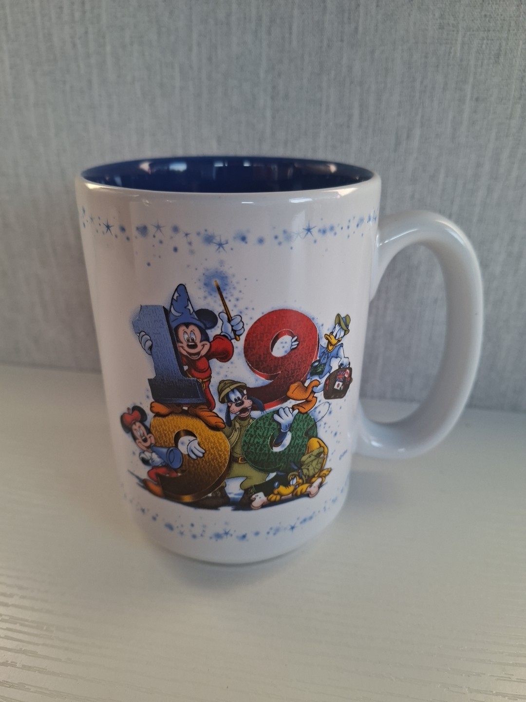 Walt Disney World 1999 Coffee Mug Disney Parks Blue Interior  Vintage Preowned