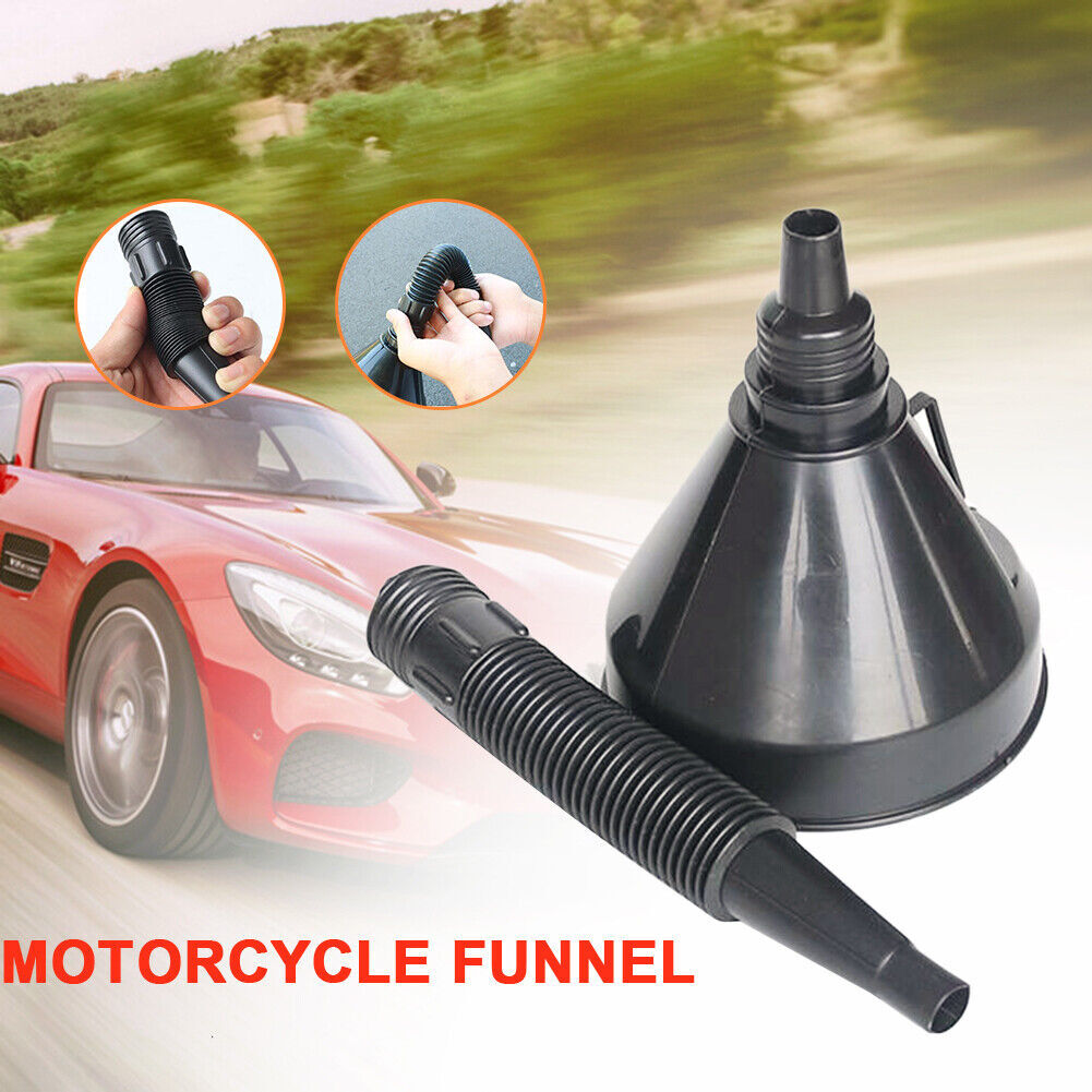 Water Oil Funnel for Automotive with Hose Wide Mouth Flexible Long Flexible