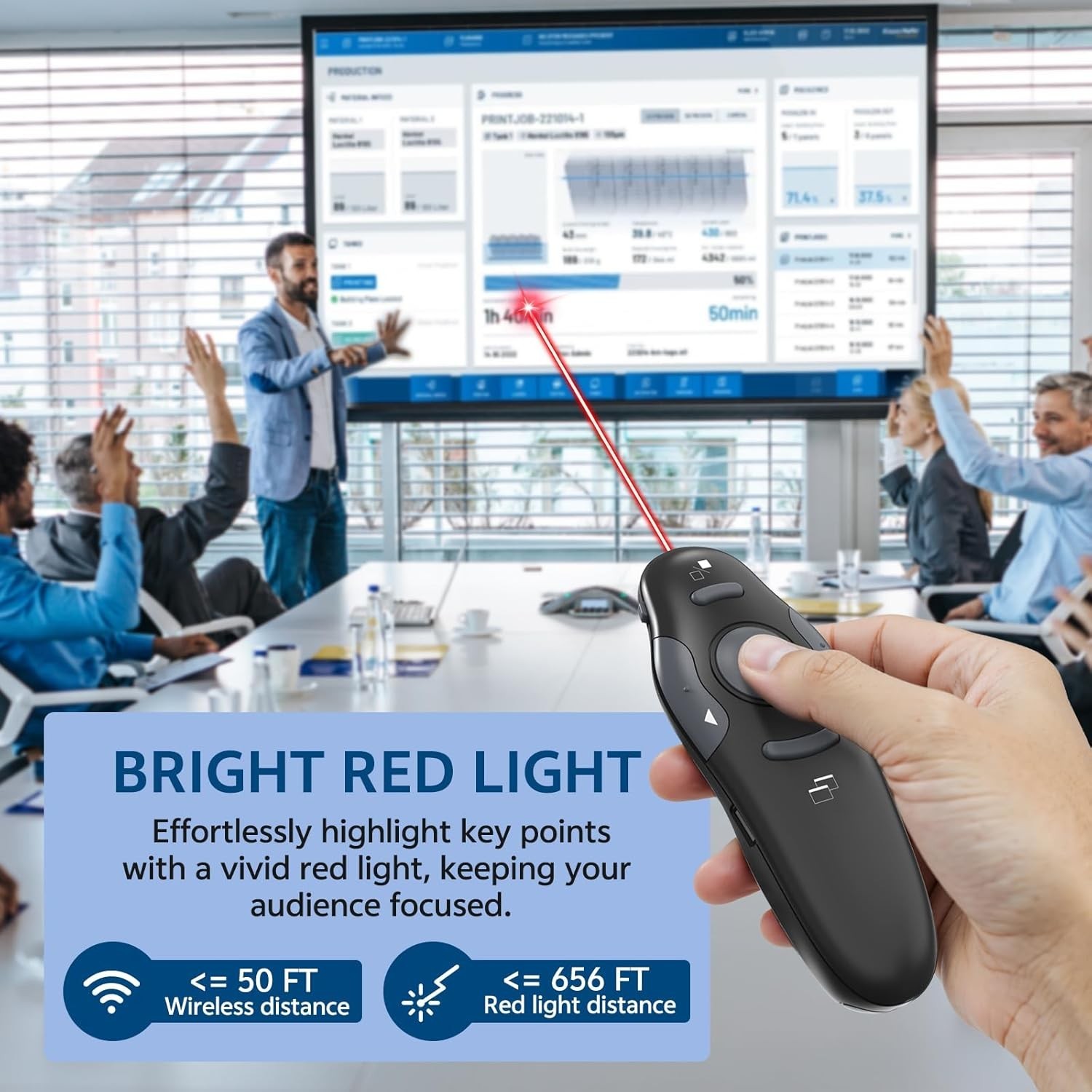 USB C Rechargeable Wireless Presenter Remote Powerpoint Clicker Storage Case