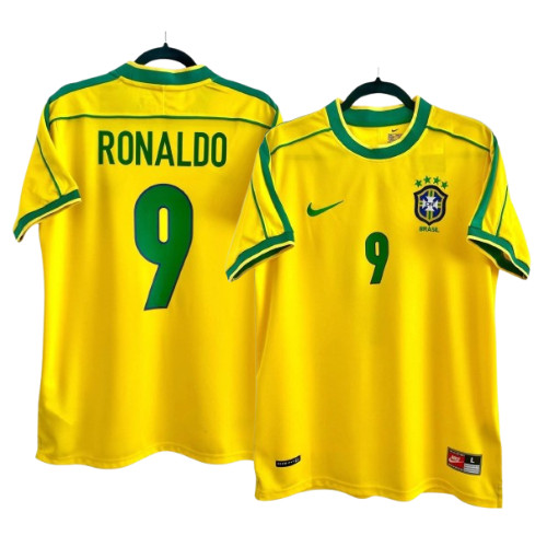 Ronaldo #9 Nazário WC 1998 MEN Jersey Yellow