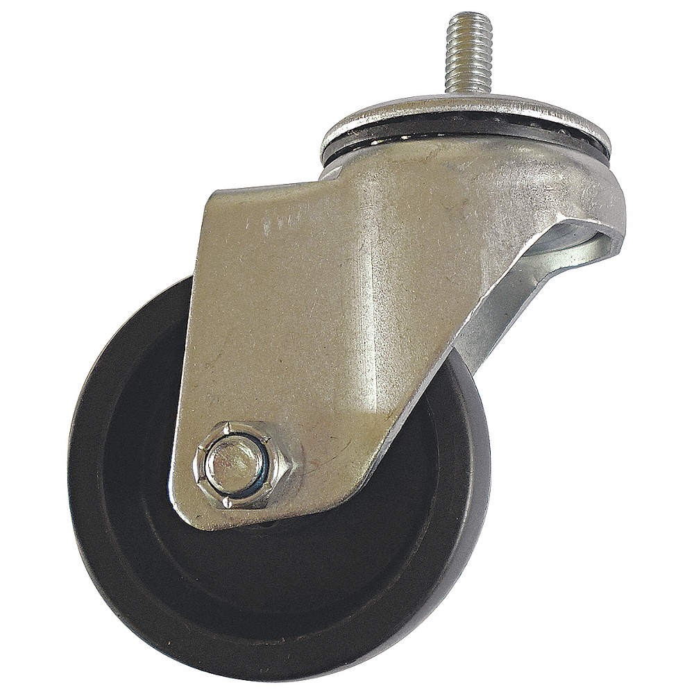 GRAINGER APPROVED 20TM45 Stem Caster,3"dia,Polyolefin,210lb 20TM45