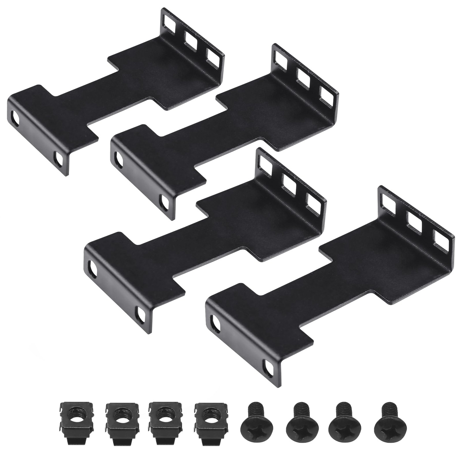 2 PCS Server Rack Depth Extender 1U Recessed Deep Mount Adapter Kit Network