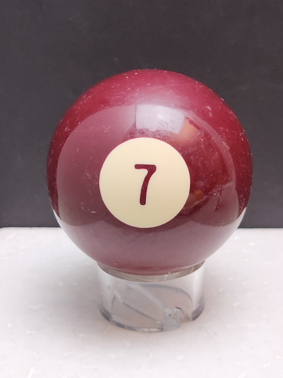 Replacement Vintage Billiard Pool Ball 2 1/4" SURE-SHOT #7 Brown Solid