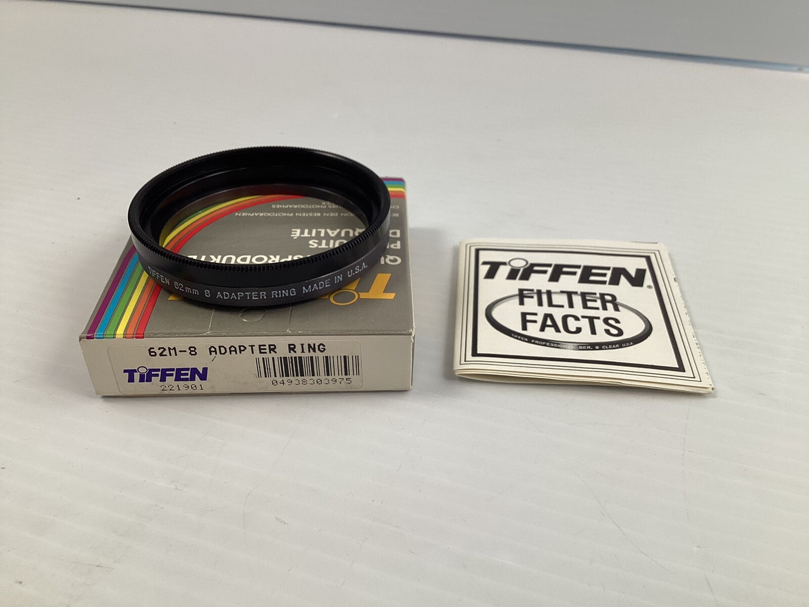 Tiffen 62mm 8 Adapter Camera Ring USA in Box
