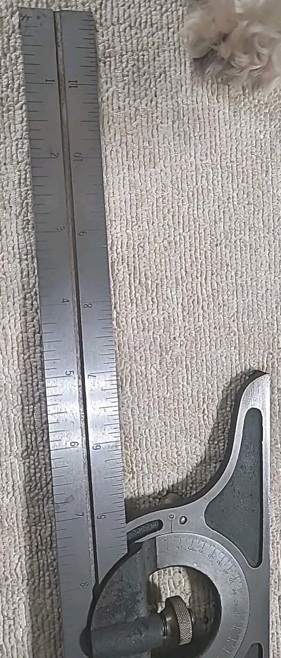 Bluepoint Steel Rule Combination Square Protractor Tool Set Made In USA. 12"