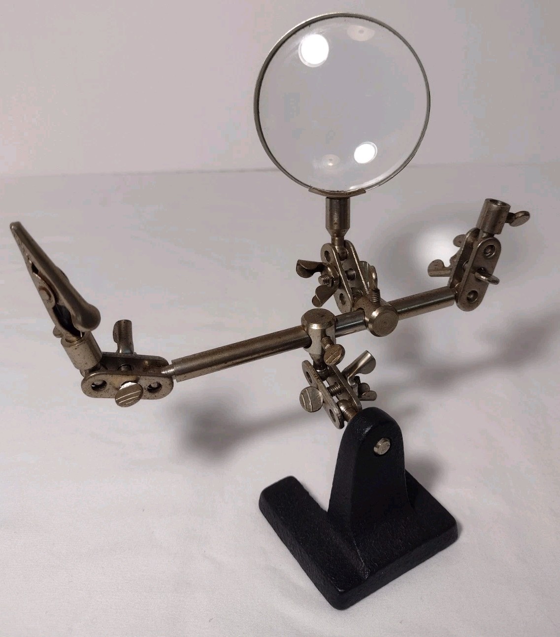 Helping Hand Magnifier with Alligator Clip Fly Tying Jewelry Repair Tool