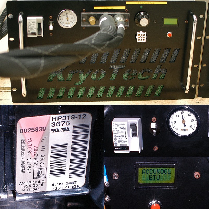 KryoTech AccuKool BTU Thermal Forcing Unit Temperature Control -10 to 100 Deg.