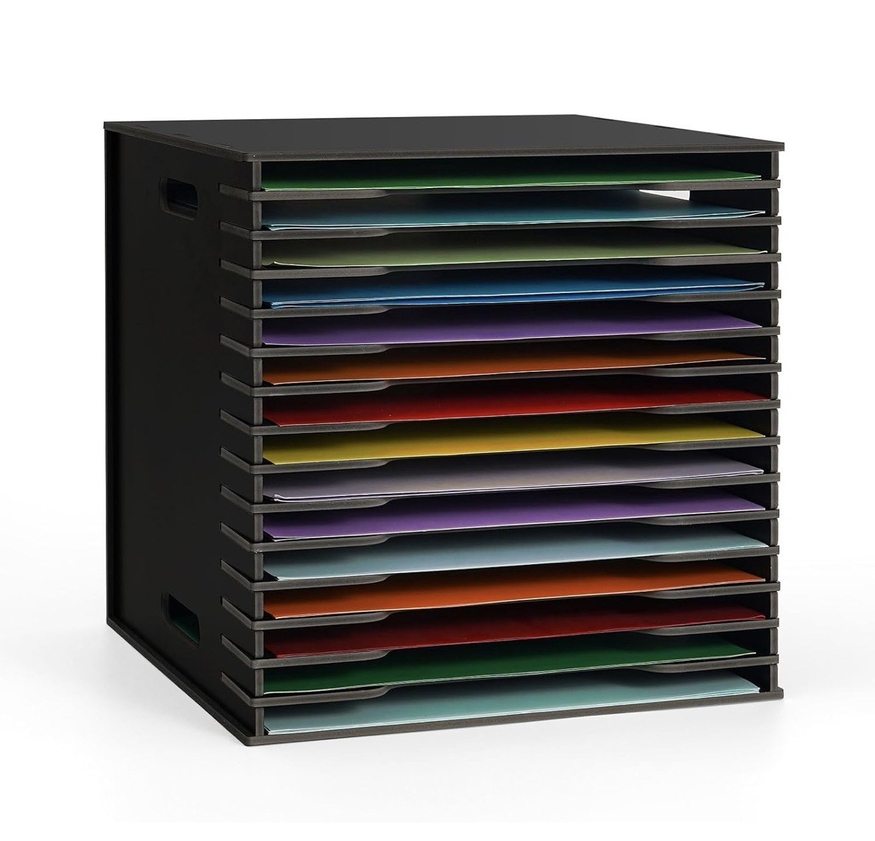 Scrapbook 120 Pens & Paper Organizers 12x12 15 Slots File Sorter Storage