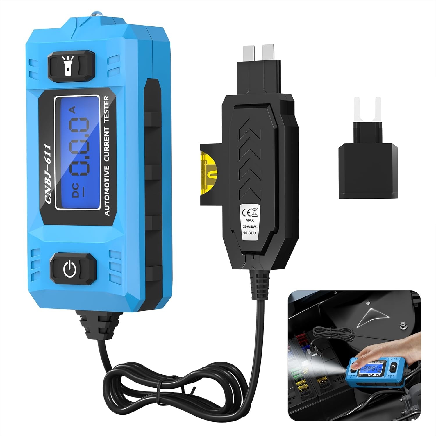 Car Fuse Tester Automotive Circuit Fault Probe 20A 48V Electrical Test Tool