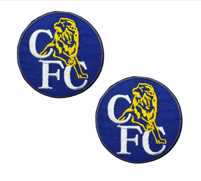 2 Pack Vintage Embroidered 90s Iron-On Patches of Chelsea FC Soccer Rare Find