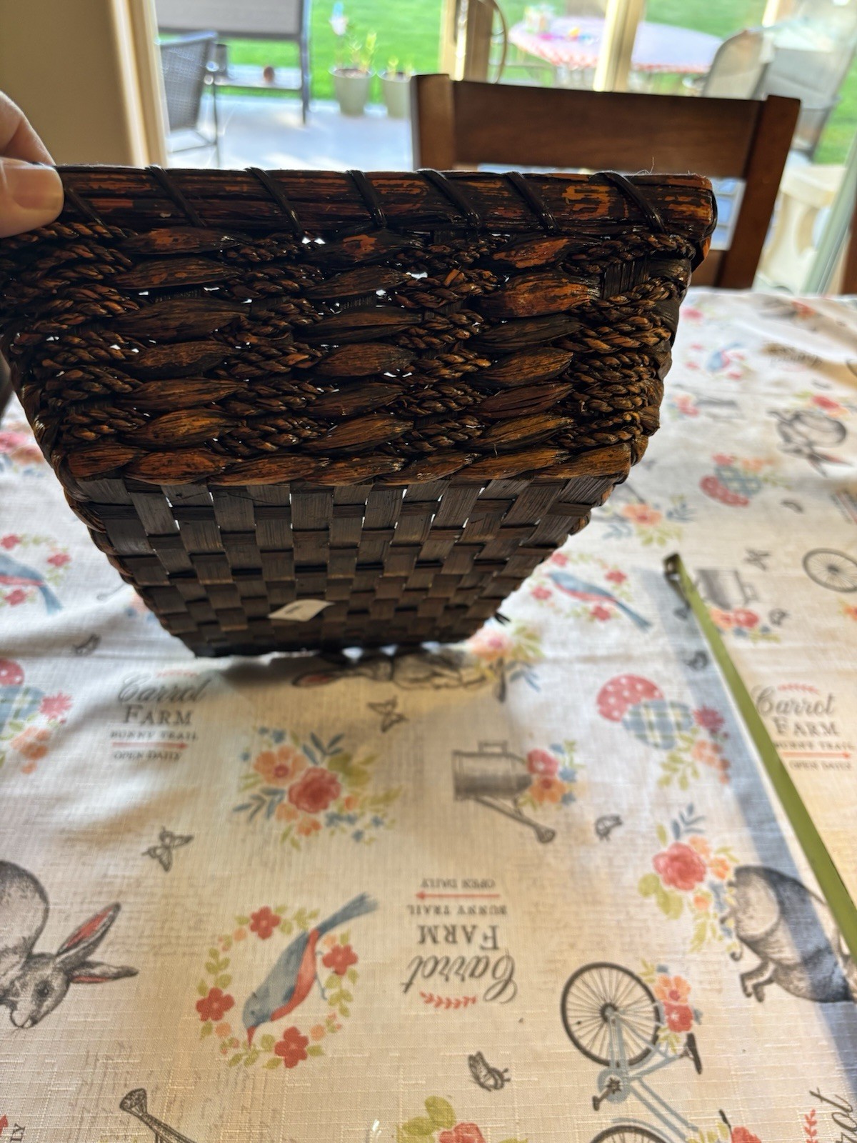Rectangular woven basket