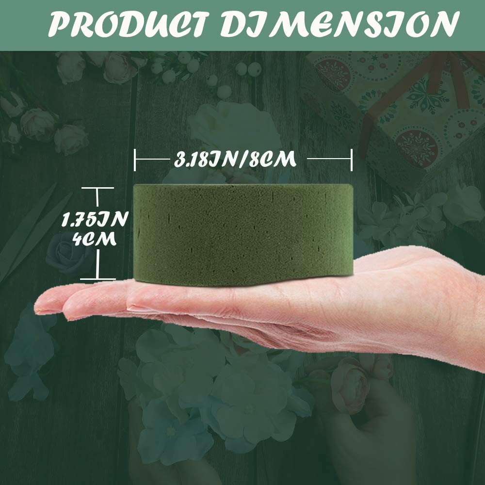 TAOPE 15 PCS Floral Foam, Green Block for Artificial Flowers, 3.15IN,