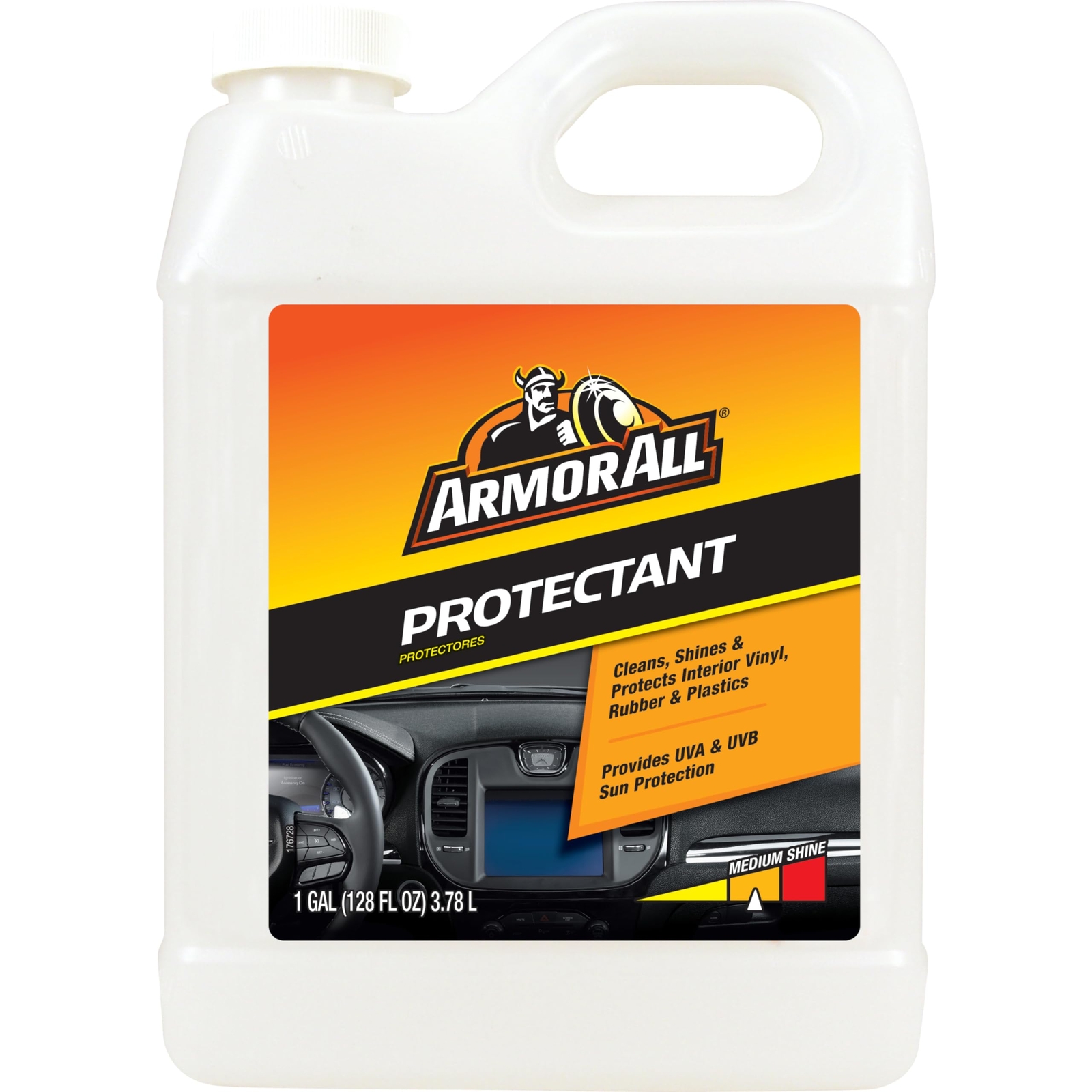 Armor All Car Interior Cleaner with UV Protection, 1 Gal, 128 Fl Oz