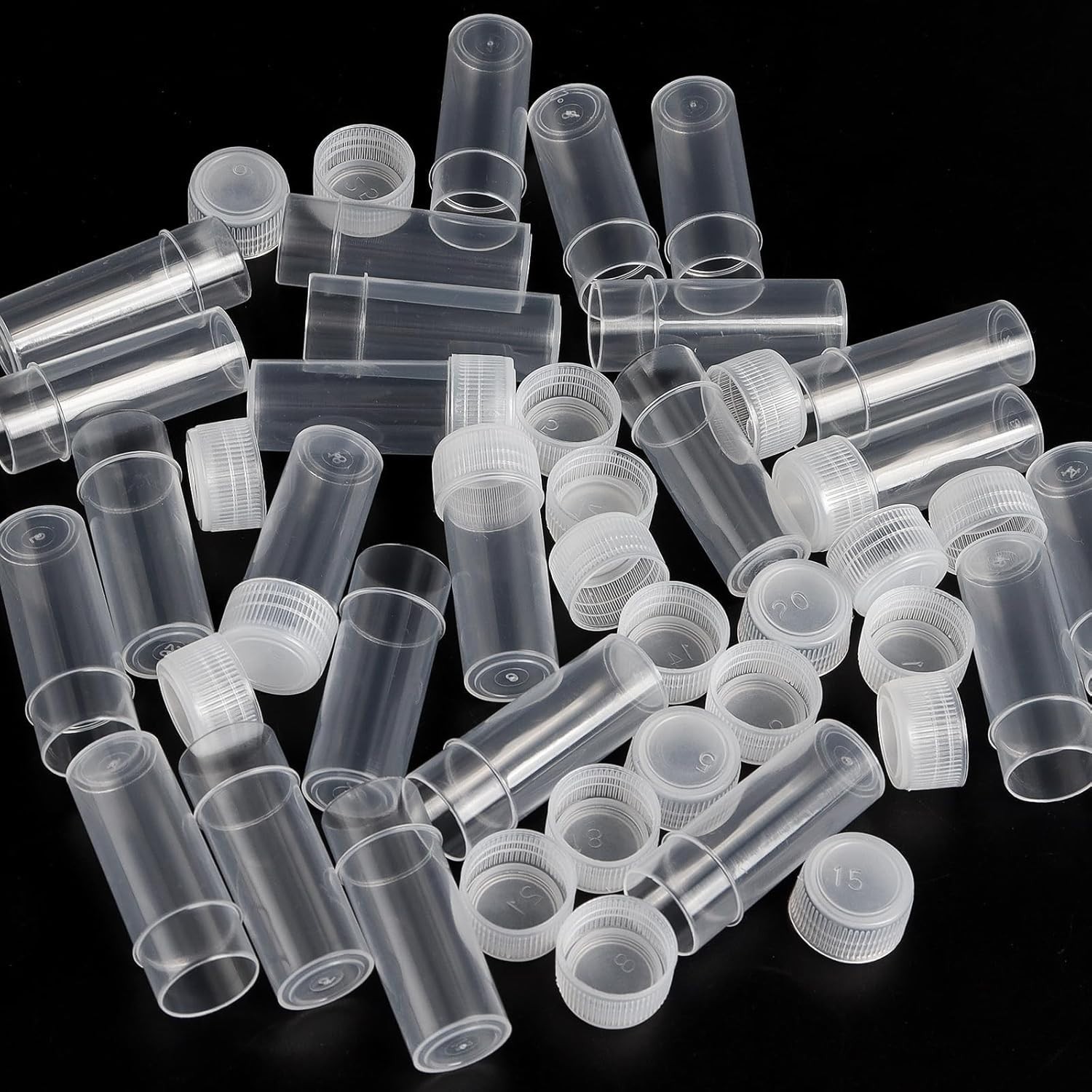 Durable 5ml Plastic Sample Bottles - 120 Count Mini Vials for Organized Storage