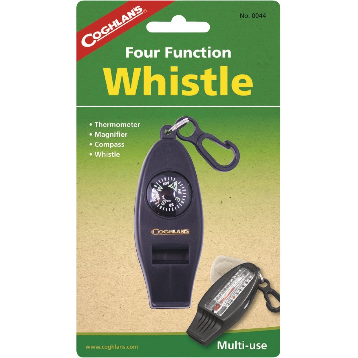 Coghlans 4-Function Whistle 0044 Coghlans 0044 056389000445 Plastic Assorted