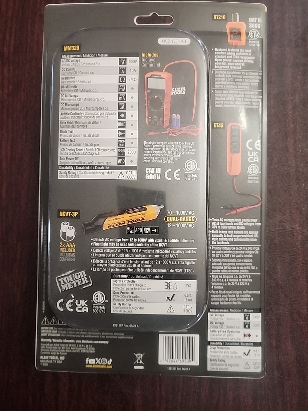 Klein Tools MM320VP Multimeter Electrical Test Kit
