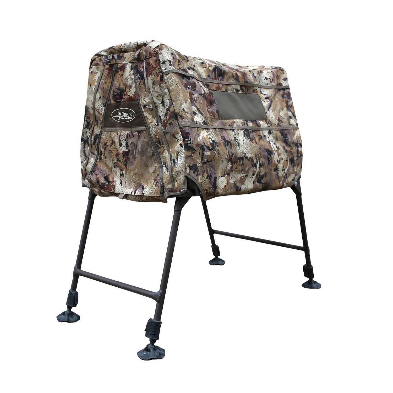 MOmarsh Invisi-Lab, Adjustable Legs, Mesh Bottom, Mossy Oak Bottomland #34016