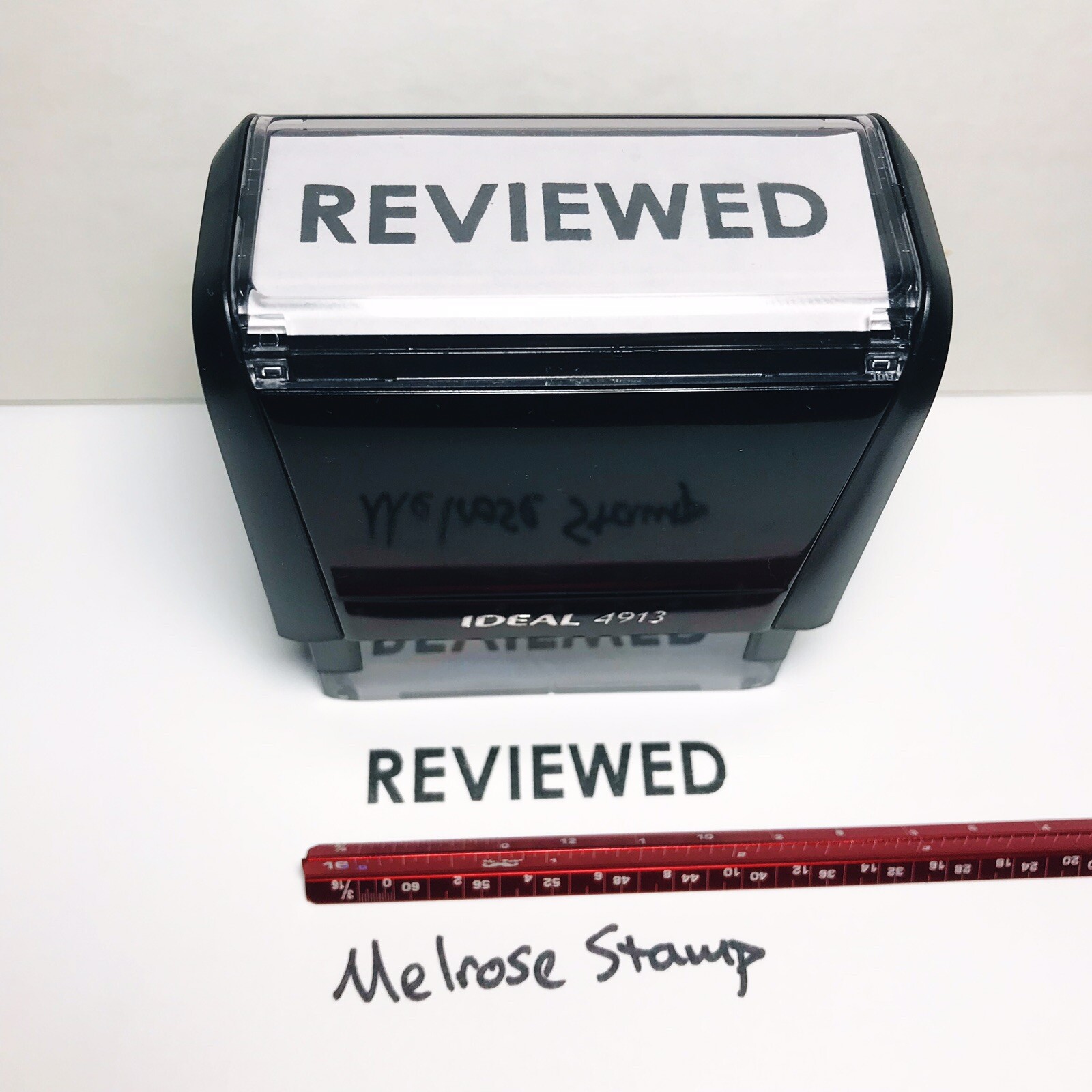 Reviewed Rubber Stamp Self Inking Black Ink Ideal 4913