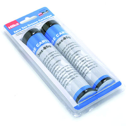 2 x LARGE GREASE GUN CARTRIDGES - 3oz - REFILL HILKA GREASE CARTRIDGE SET - NEW