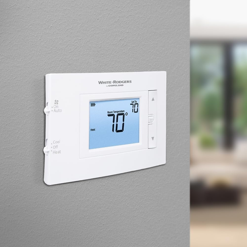 User-Friendly Emerson Thermostat with Filter Indicator & Backlit Display